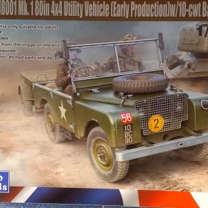 Korean War British FV18001 MK. 180in 4x4 Utility Vehicle (Early Production) w/10-cwt Bantam Trailer  - Escala 1/35