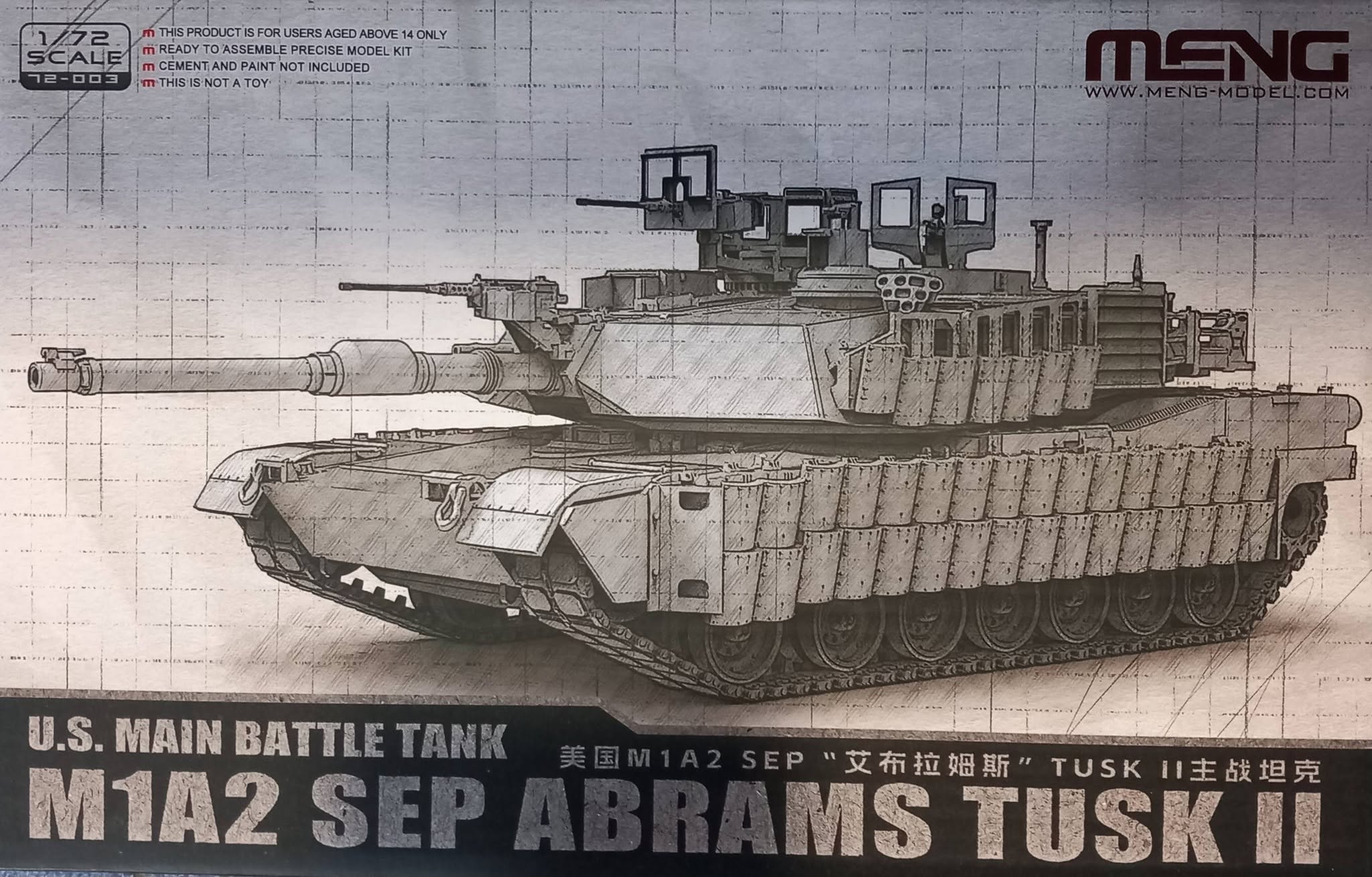 M1A2 SEP ABRAMS TUSK II - Escala 1/72 1 M1A2 SEP ABRAMS TUSK II - Escala 1/72